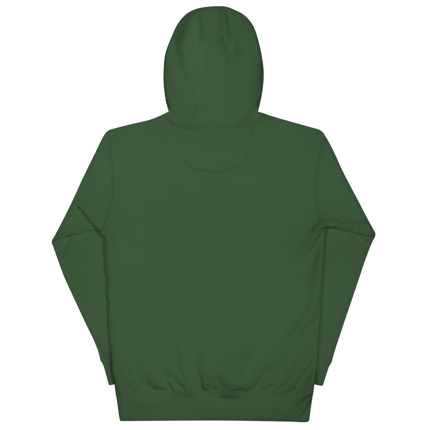 chevre basic forest green hoodie white stitching back